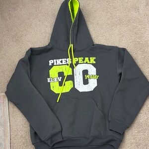 ipsy Men's Dark Gray Hoodie with Neon Accents